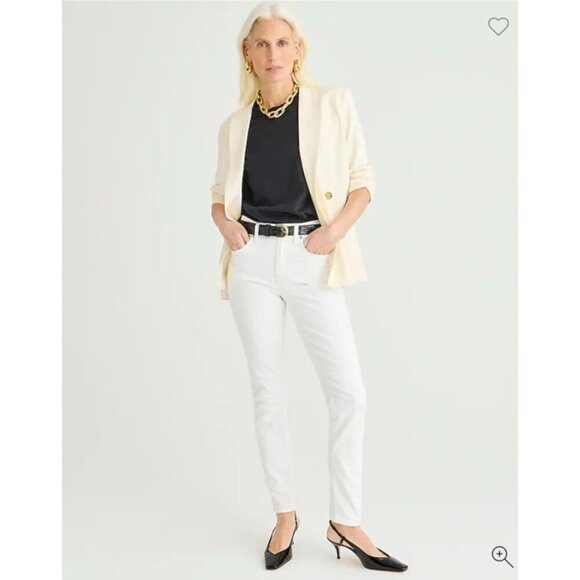 J.Crew $128 10" Toothpick Skinny Jean in Signature Stretch White Wash Sz 26Tall - Picture 1 of 16